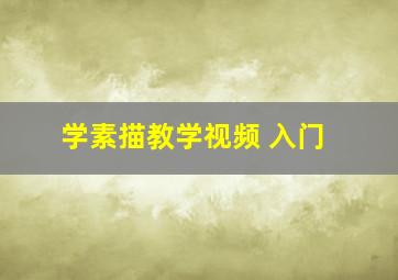 学素描教学视频 入门